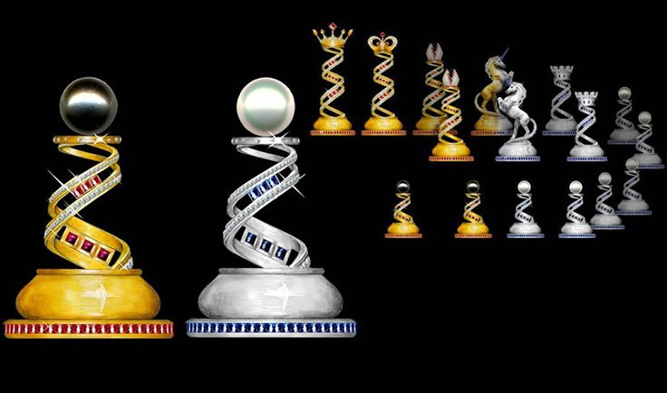 Most valuable chess set - Jewel Royale Chess Set